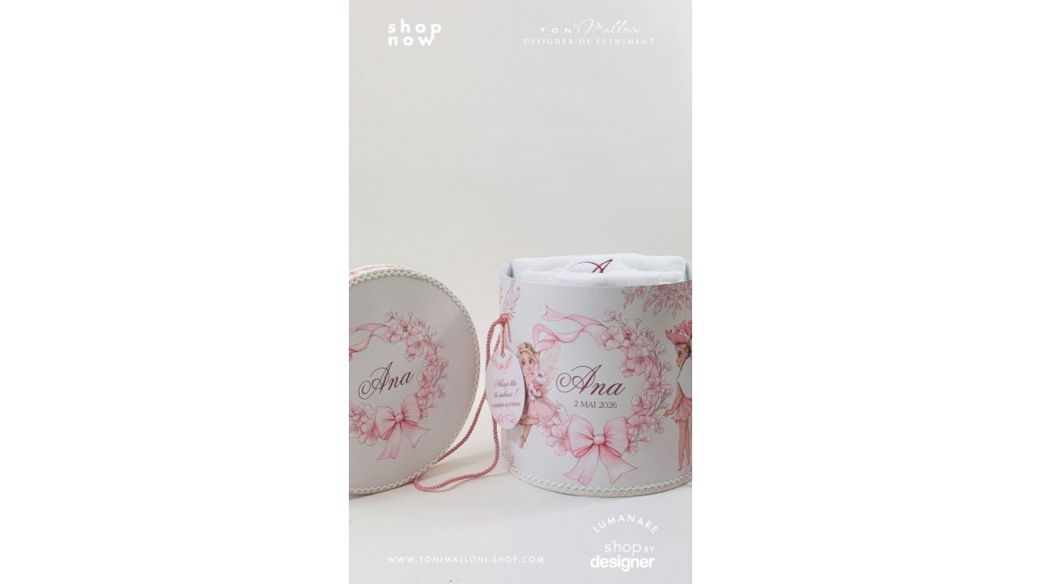 Trusou de Botez Bow Fairy Garden Personalizat pentru Fetițe 15